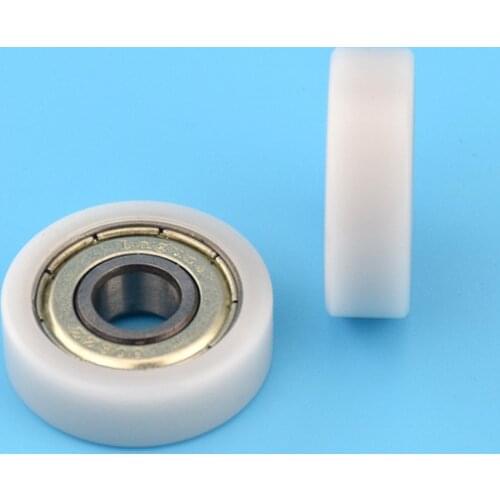 1Pcs 8x26x8 MM Nylon Plastic Wheel With Bearings Flat Miniature Pulley POM Hard Door Window Drawer
