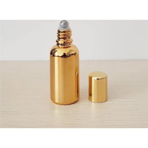 10pcs 10ml 15ml 20ml 30ml 50ml 100ml gold Roll On Bottle for Essential Oils Refillable Perfume Bottle Deodorant Containers