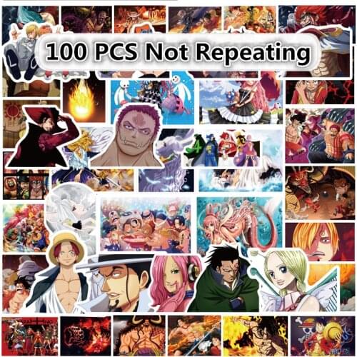 100PCS Cartoon Small Graffiti ONE PIECE Luffy Car Child Stickers iPAD Laptap Bag Box Refrigerator Luggage Trolley Case D10