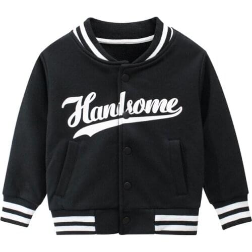 27Kids Autumn Boys Sweater Jacket Coat Girls Winter Top Full sleeve Children Baseball Uniform