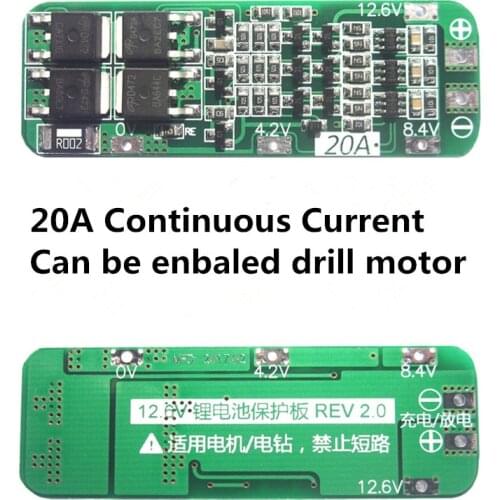 3S 20A Li-ion Lithium Battery 18650 Charger PCB BMS Protection Board 12.6V Cell Module For Drill Motor