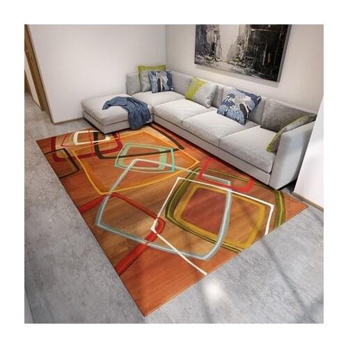 American Style Geometric Nordic Simple Modern Carpet Living Room Sofa Coffee Table Bedroom Bed Full Home Floor Mat