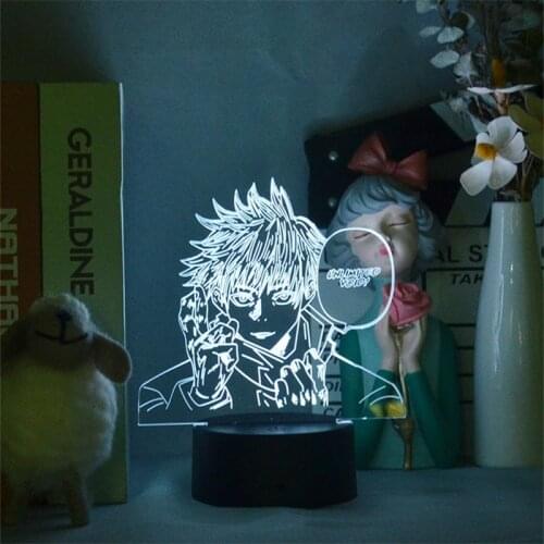 Anime Lamp Jujutsu Kaisen Satoru Gojo Led Night Light for Bedroom Decor Birthday Gift Satoru Gojo Light Jujutsu Kaisen Prize