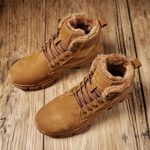 Mens High Heel Boots Timber Land Boots For Men Mens Shoes Vintage Ankle Leather Botas Safety Mens Cowboy Work Snow