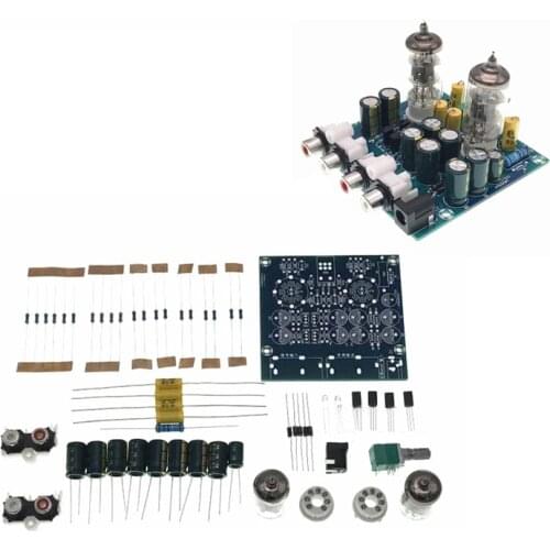 Headphone Buffer DIY Kit Module Stereo Potentiometer AC 12V Valve 6J1 Tube Fever Pre Amplifier Preamp AMP Pre-Amplifier Board