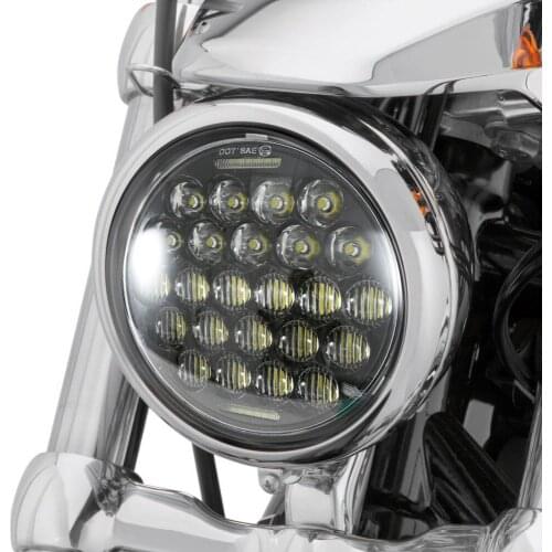 Fit for Sportster, Iron 883, Dyna, Street Bob FXDB 75w 5-3 / 4 5.75 '' inch Black Projector LED Headlight Bulbs