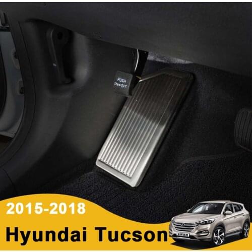 For Hyundai Tucson 2015 2016 2017 2018 2019 No Drilling Stainless Steel Left Foot Rest Pedal Non-Slip Pad Protection Accessories