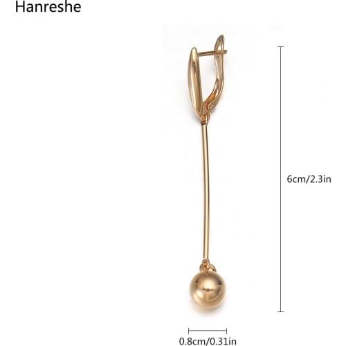 Hanreshe Best Round Drop Earrings Punk Jewelry Party Long Chain Earring Small Copper Round Pendant Romantic Earring Women Gift