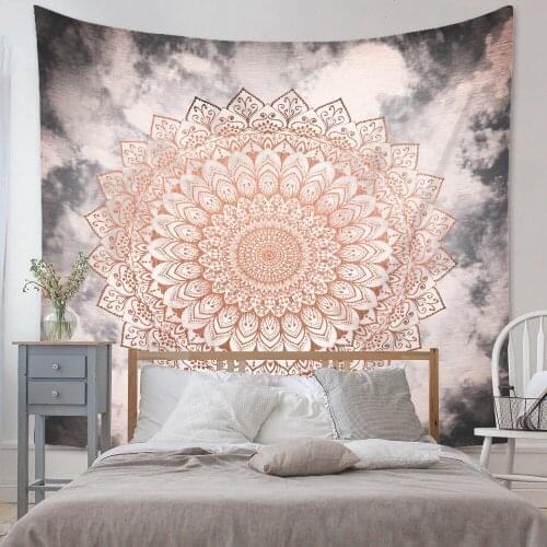 India Mandala Tapestry Bohemia Psychedelic Wall Hanging Blanket Dorm Headboard Background Hippie Boho Home Decor Wall Tapestries