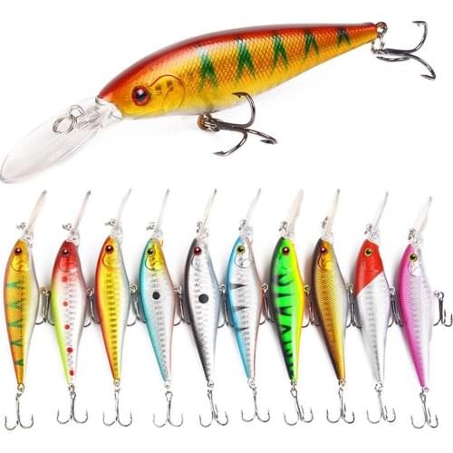 Artificial Minnow Bait 11cm 9.5g Artificial Hard Long Tongue Fishing Lure Minnow Bait Wobbler Swimbait