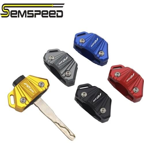 SEMSPEED 1PCS YZF-R15 logo Motorcycle Replacement Keys Uncut Blade Blank Key For Yamaha YZF R15 V3 India Version Accessories