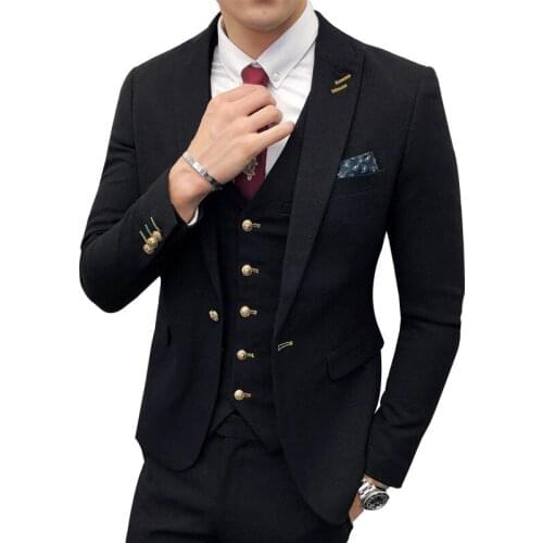 3PC Suit Men Brand New Slim Fit Business Formal Wear Tuxedo High Quality Wedding Dress Mens Suits Casual Costume Homme 2XL Pink