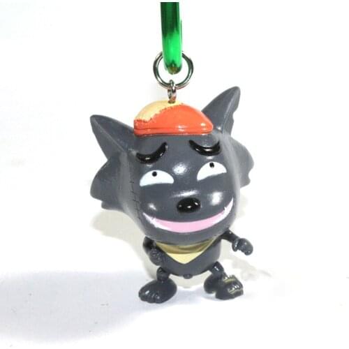 Wolffy Doll Big Big Wolf Keychain Vinyl Height about 5 Cm Static Display Model Collection Alloy Toys for Boys Blister Packaging