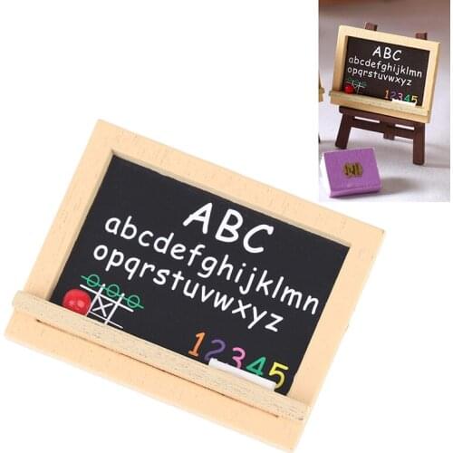 1:12 Dollhouse Miniature Wooden Chalkboard Model DIY For Dollhouse Decals New