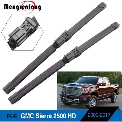 For GMC Sierra 2500 HD Car Soft Rubber Wiper Blades Front Windscreen Wiper Accessories 2000-2017