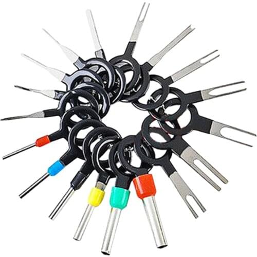 New 11pcs 18Pcs Aluminum Car Electrical Wiring Crimp Connector Pin Extractor Kit Automotive Plug Terminal Remove Tool