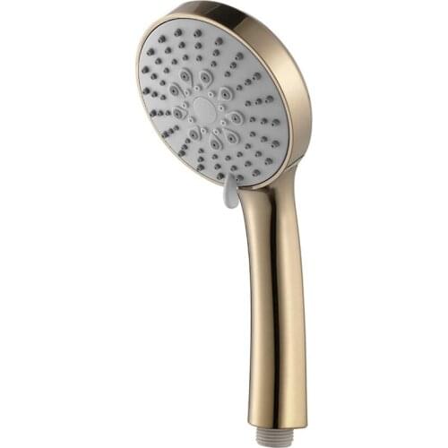 Brushed Gold Handheld High Pressure ABS Shower Head Water Saving Hand Shower Head 5 Function Rain Hand Held Shower
