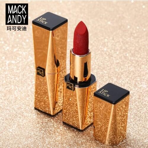 Online Celebrity Beauty Maktoum Andy Luxury Gold Stunning Charm Fog Surface Velvet Lipstick Womens xue sheng kuan Big Brand