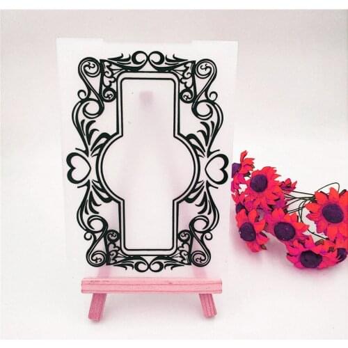 Easter plastic Checkered photo frame template craft card making paper card album wedding decoration scraping Embossing folders
