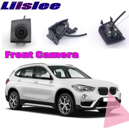 LiisLee Car Front Camera For BMW X1 F48 2016 2017 2018 Hood Mesh Front Grille CAM DIY Manually Control Channel Front Camera
