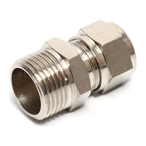 Pneumatic fittings1/8" 1/4" 3/8" 1/2" BSP Male Thread 4 6 8 10121416mm OD Tube brass Ferrule Tube Compression Fitting Connector