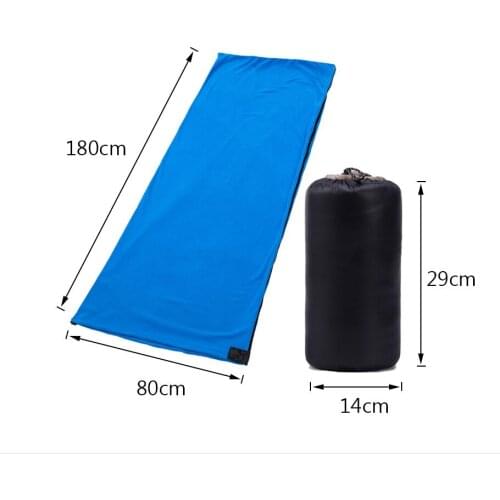 Polar Fleece Sleeping Bag Portable Ultra-light Polar Multifunctional Zipper Outdoor Camping Blanket Travel Warm Liner