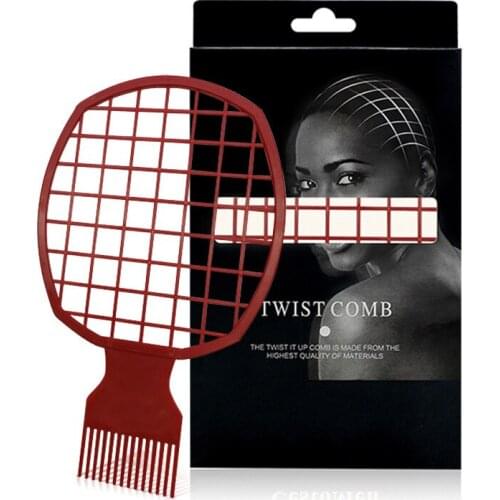 Professional Men Women Black Dirty Braid Comb Twist Curly Hair Tin Foil Perm Beauty Salon Tool African Curly Long Hair Lock Comb