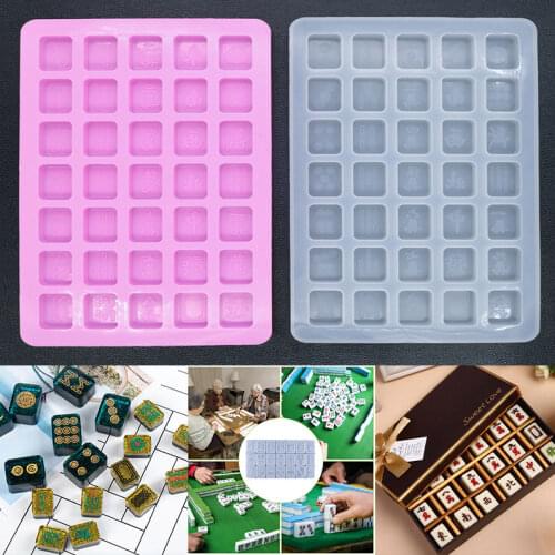NOT AS LONG diy crystal epoxy mold mini mahjong resin mold jewelry making creative handmade home entertainment jewelry gift