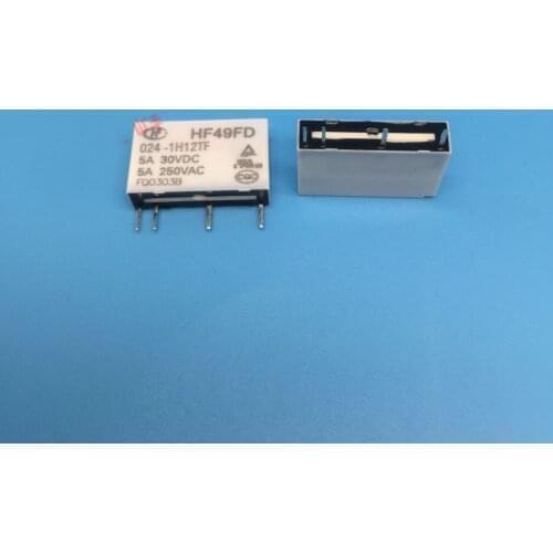 HF49FD-024-1H11 24VDC 4pin 5A 250VAC relays new orginal