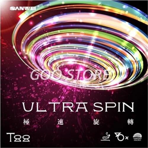 SANWEI ULTRA SPIN 40+ Pips-in Table Tennis Rubber SANWEI T88 Rubber Ping Pong Sponge The new version Ultraspin is a good choice