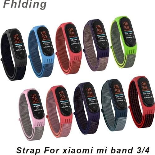 Replaceable Bracelet For Xiaomi Mi Band 4 Strap Nylon Silicone Breathable Sport Wristband For Mi Band 3 4 Smart Watch Strap