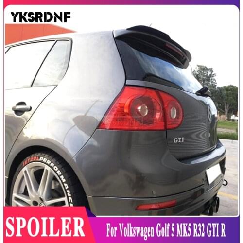 For Volkswagen Golf 5 MK5 R32 GTI R Hatchback Spoiler High Quality ABS Plastic Car Tail Wing Decoration Rear Roof Lip Spoiler