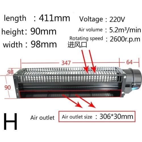 Cross-flow fan, with capacitor cross-flow fan cross-flow fan cross-flow cooling fan 220V mute