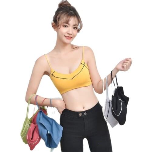 Crop Top Women Sleeveless Wrapped Breast Cotton Vest Seamless Top Underwear Gather Comfortable Removable Padded Camisole 1/2 Pcs