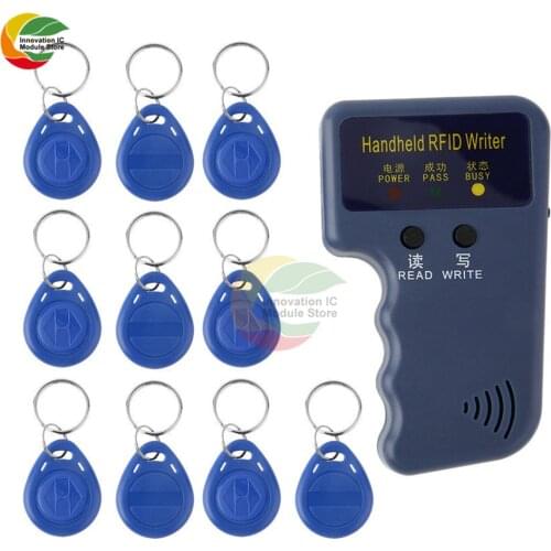 125KHz Single Frequency Handheld RFID Writer Programmer ID Card Copier Tags Read/Write Paper Remote Controls Cloned Copied