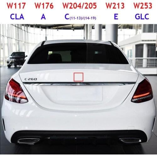 3 Pins with Original Arc W117 W176 W204 W205 W213 W253 Middle Trunk Star Logo Emblem Badge for Mercedes Benz A C E CLA GLC Class