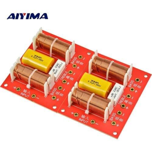 AIYIMA 2Pcs 200W Speaker Crossover 3 Way Treble + Dual Bass Sound Speakers Audio Crossover Filter Frequency Divider