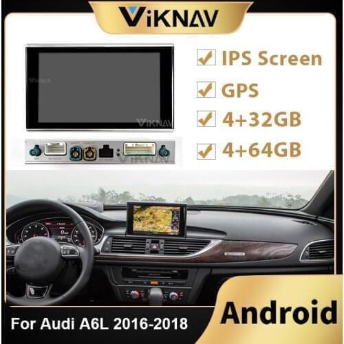 Android Car Radio player Head Unit For AUDI A6 2016 2017 2018 Car Split machine Stereo Recorder DVD Multimedia Player