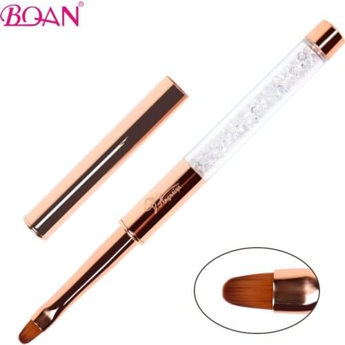 BQAN Rose Gold Oval Brush Nail Brush Nail Art Brush UV Gel Extension Brush Beauty Nail UV Gel Brush Painting Pen Manicure Tool