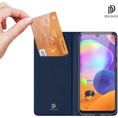 For Samsung Galaxy A31 DUX DUCIS Skin Pro Series Leather Wallet Flip Case Full Protection Steady Stand Magnetic Closure