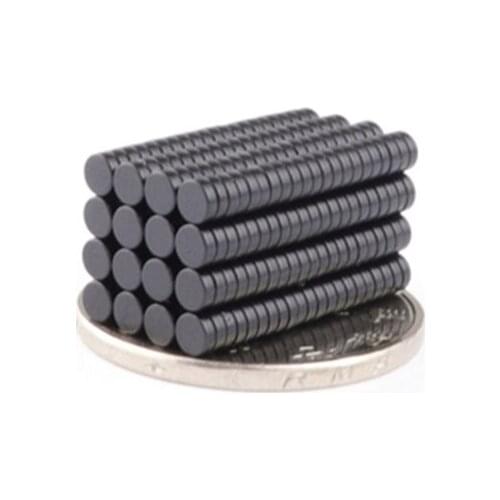 20PCS Black Epoxy Neodymium Magnet Strong Small Round Waterproof Rustproof Friction Fridge Whiteboard Magnetic Button