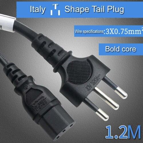 Pure copper Italian three plug power cable suitable for computer connection