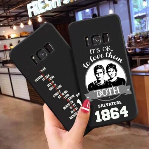 Vampire Diaries Stefan Damon Salvatore black TPU soft Phone Case for Samsung S7 S8 S9 PLUS S10Lite S20ULTRA S21PLUS S21ULTRA