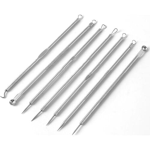 Stainless Steel Extractor Blackhead Remover Needles Dots Cleaner Acne Blemish Remover Needles Set Black Spot Pore Cleanser