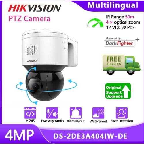 Hikvision Darkfighter PTZ 4MP Mini IP Camera DS-2DE3A404IW-DE HD POE H.265+ AcuSense Built-in Mic & Speaker Face Capture IR 50M
