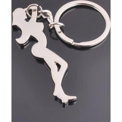 Creative Zinc Alloy Keychain Glossy Sexy Beauty Motorcycle Car Key Ring Men And Women Small Bag Pendant 2021 New Gift