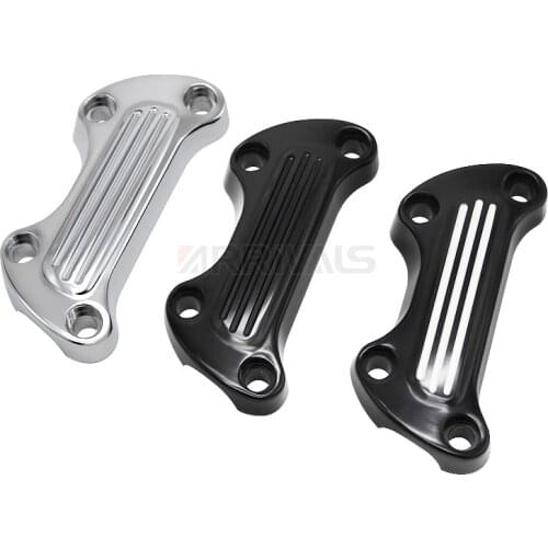 Motorcycle CNC Handlebar Risers Top Cover Clamp For Harley Touring Street Glide Softail Breakout Dyna Fat Boy Sportster