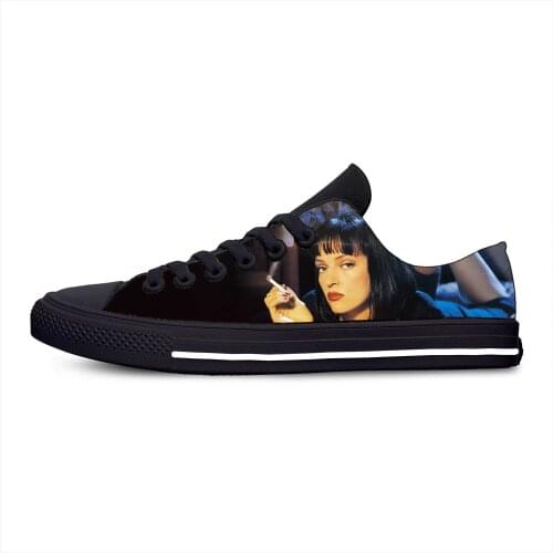 Classic Movie Pulp Fiction Fashion Funny Popular Casual Cloth Shoes Low Top Lightweight Breathable 3D Print Men women Sneakers