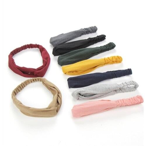 Fashion Knitted Knot Headband Turban Elastic Hair bands Headwrap Hair Accessories for Women Girls Hairband Bandanas Accessories