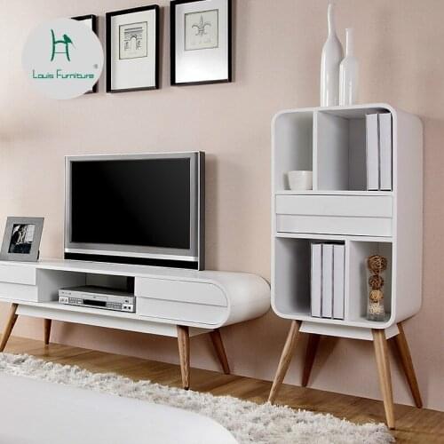 Louis Fashion Bookcases Nordic Simple Wooden Modern Minimalist Locker Living Room Low Cabinet